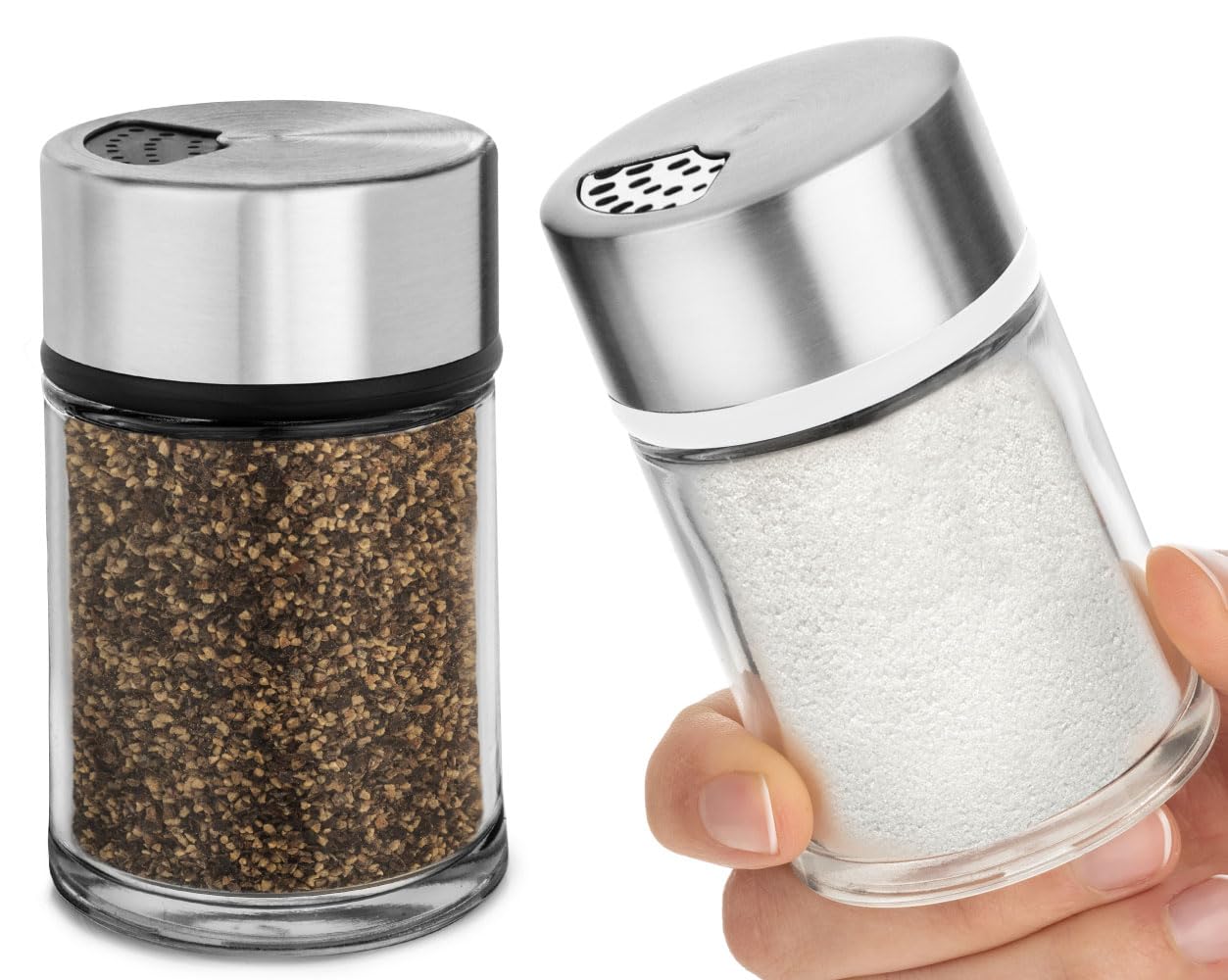 Amazon.com: Salt and Pepper Shakers Set with Adjustable Pour Holes